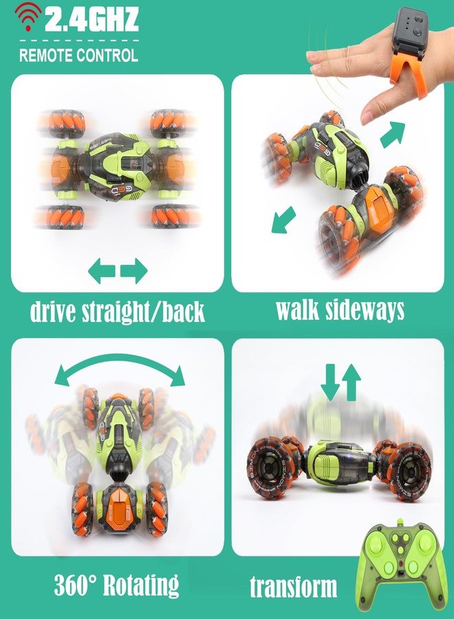 FUNiOi Gesture Sensing RC Stunt Car - Remote & Hand-Controlled Drift Toy for Kids Ages 5-7 6-8 9 10 11 12 Year Old, 4WD, Double-Sided Driving with Lights & Music - Image 5